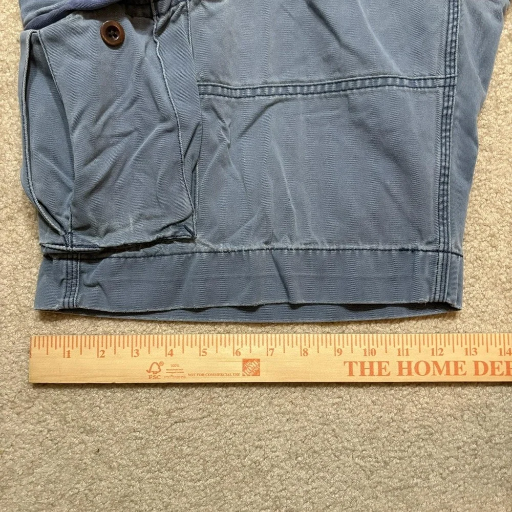 Vtg Polo Ralph Lauren Shorts Mens 32x10 Blue‎ Cargo Chino Casual Utility Baggy